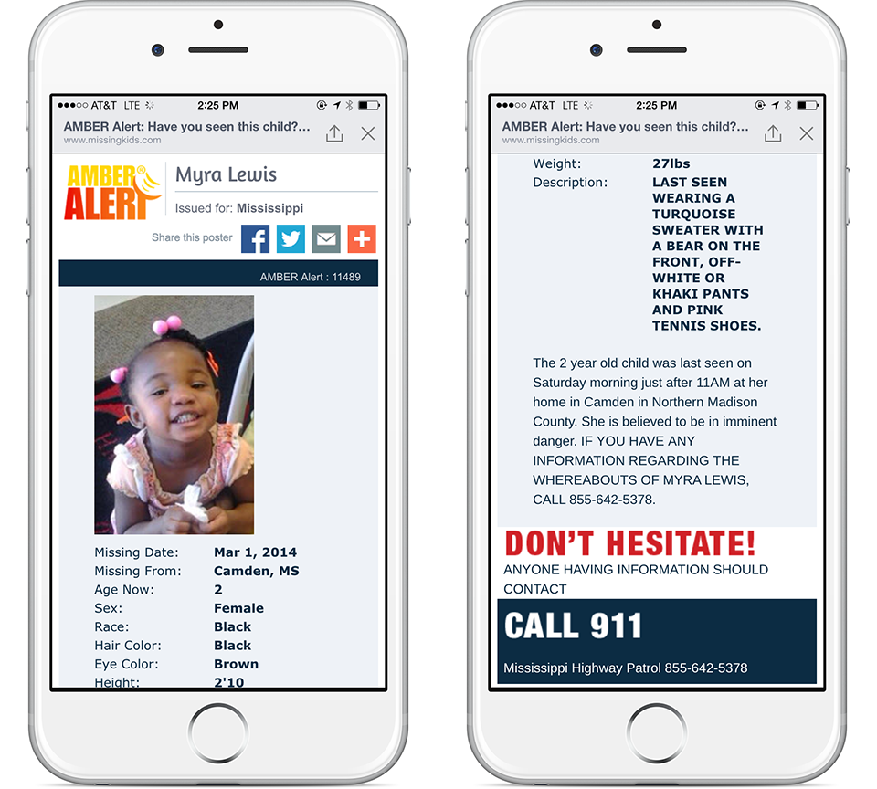 Facebook Adds AMBER Alerts to Help Find Missing Children